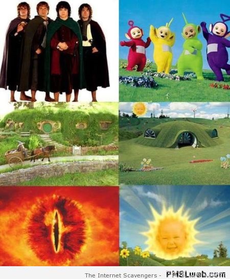 10-funny-Hobbits vs Teletubbies