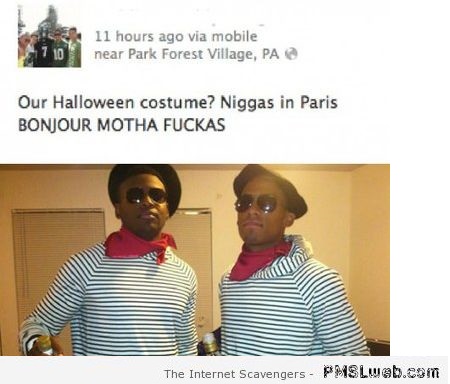 Funny niggas in Paris costumes at PMSLweb.com