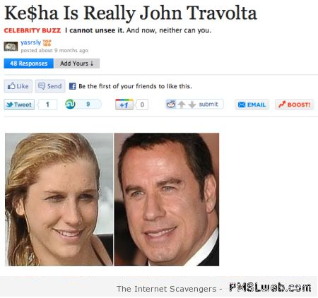 Kesha is Travolta humor at PMSLweb.com