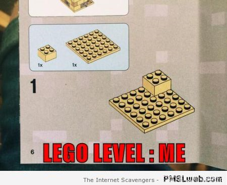 Lego level me meme at PMSLweb.com