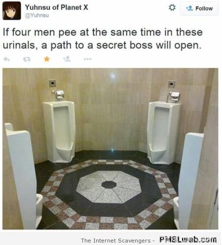 Funny four men urinal at PMSLweb.com