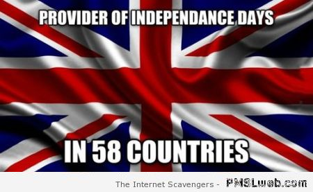 England provider of independence days meme at PMSLweb.com