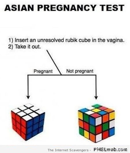 Funny Asian pregnancy test at PMSLweb.com