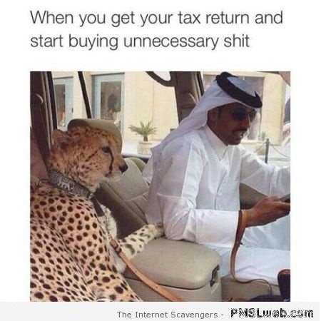 When you get your tax return humor – Saturday nonsense at PMSLweb.com