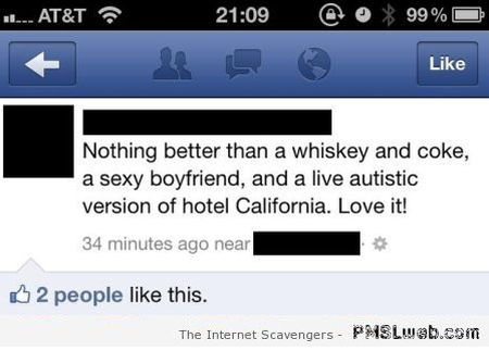 Funny autistic  version of hotel California at PMSLweb.com