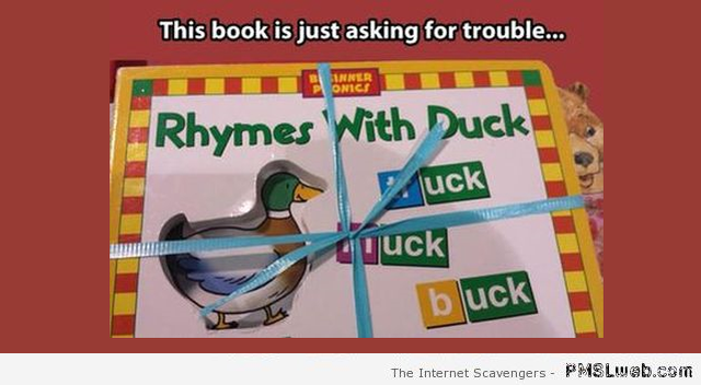 This book is asking for trouble meme at PMSLweb.com