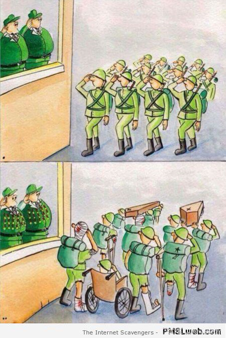 Funny army truth cartoon at PMSLweb.com