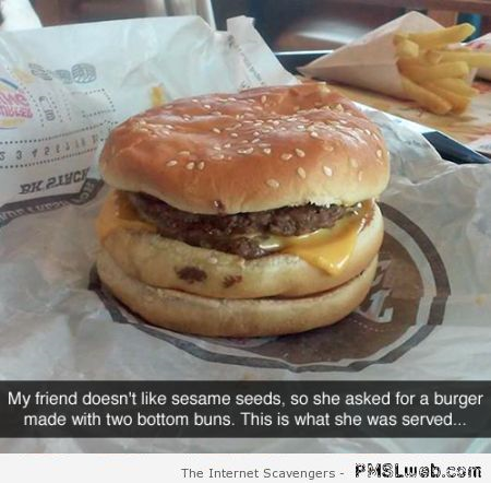 Funny double bottom buns hamburger – Jokey Hump day at PMSLweb.com