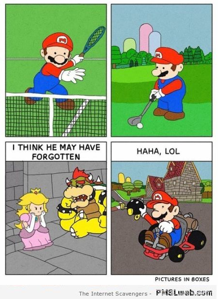 Funny Mario Bros cartoon at PMSLweb.com