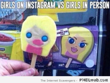Funny girls on Instagram versus real life at PMSLweb.com
