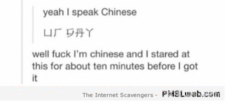 Funny fake Chinese writing at PMSLweb.com