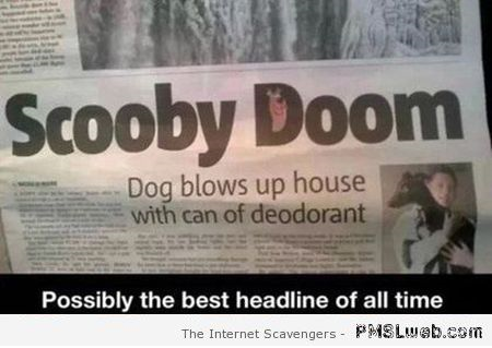 Scooby doom headline at PMSLweb.com