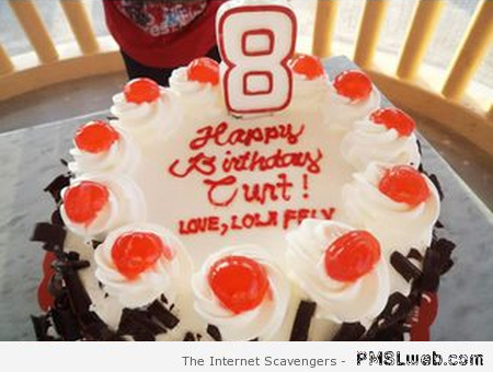 Happy birthday Clint cake fail at PMSLweb.com