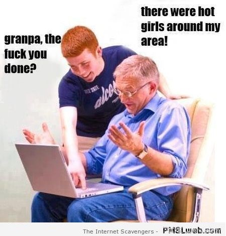 Funny grandpa on internet at PMSLweb.com