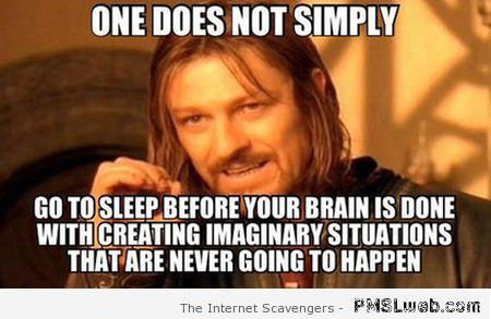 One does not simply go to sleep at PMSLweb.com