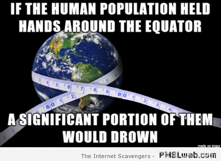 Holding hands around the equator meme at PMSLweb.com