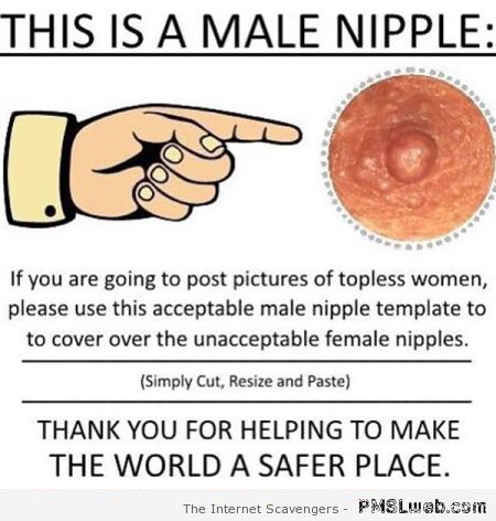 This is a male nipple humor at PMSLweb.com