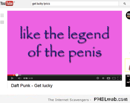 Funny Youtube Daft punk get ready – Tuesday guffaws at PMSLweb.com