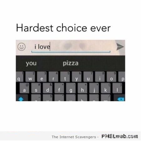 Funny hardest choice ever at PMSLweb.com