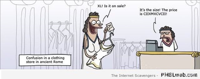 Funny clothing store in Ancient Rome cartoon – Tuesday LOL at PMSLweb.com