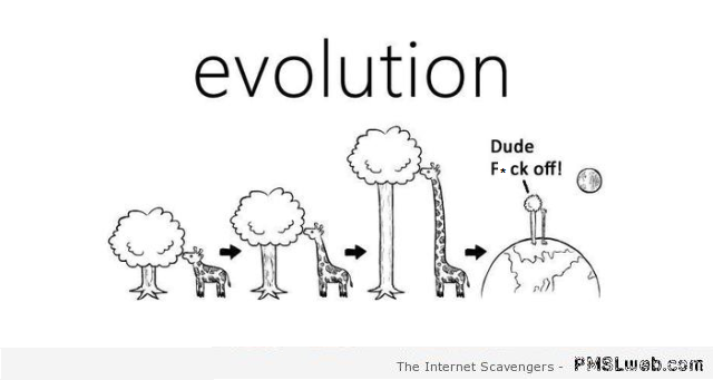 Funny giraffe evolution at PMSLweb.com