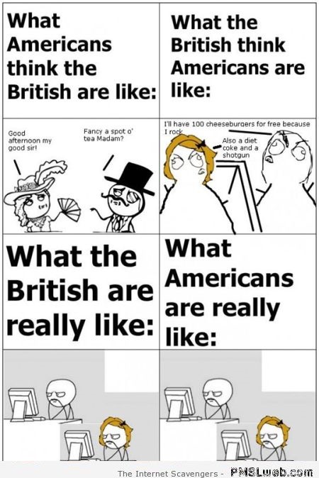 Funny British versus American at PMSLweb.com