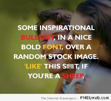 Funny inspirational quote sarcasm at PMSLweb.com