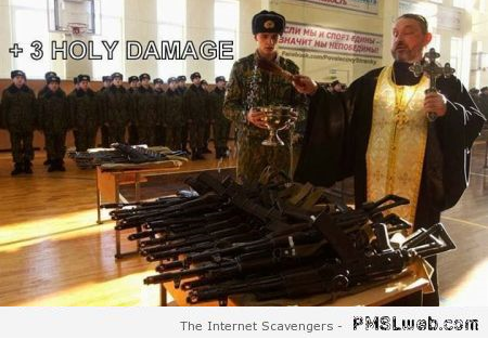 Russian priest blessing weapons humor at PMSLweb.com