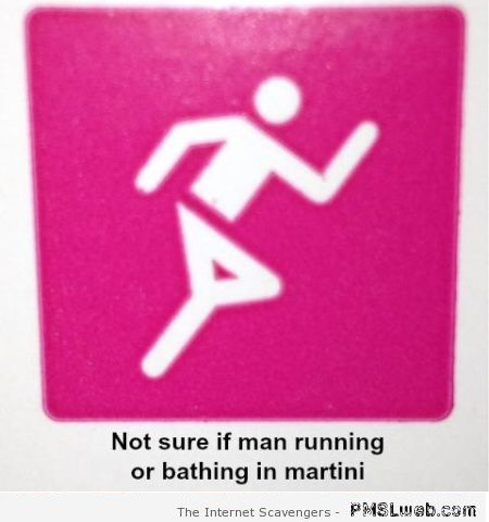Man bathing in Martini funny dunkin donuts sign – Tuesday chuckles at PMSLweb.com