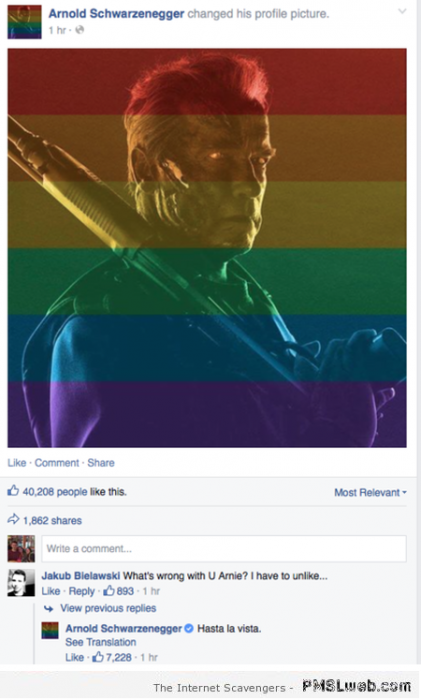 Schwarzenegger against homophobia