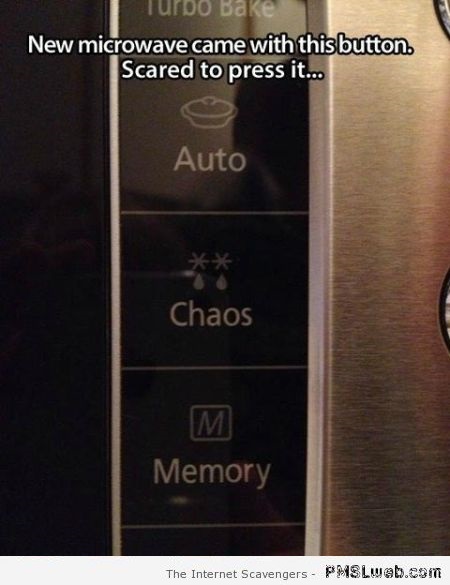 Funny new microwave button