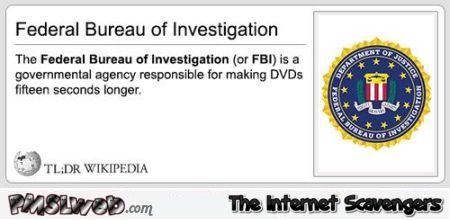 Funny fake FBI Wikipedia