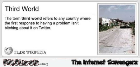 Funny fake Third world Wikipedia at PMSLweb.com
