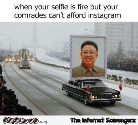 Kim Jong il selfie humor at PMSLweb.com