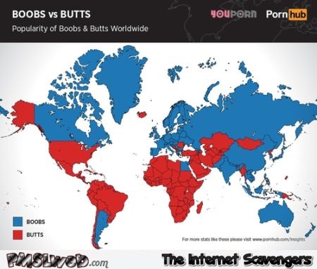 Boobs versus butts in the world at PMSLweb.com