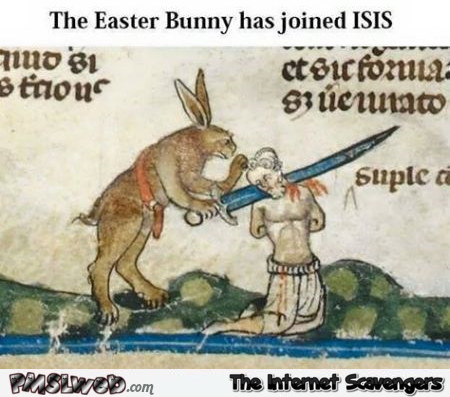 The Easter bunny has joined ISIS humor at PMSLweb.com