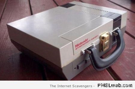 Vintage Nintendo suitcase at PMSLweb.com