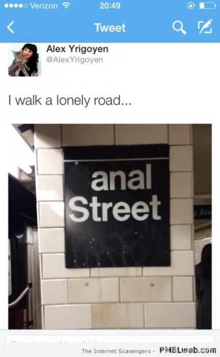 Funny anal street tweet