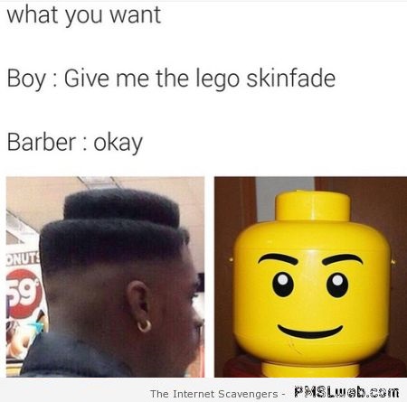 Funny lego hairstyle
