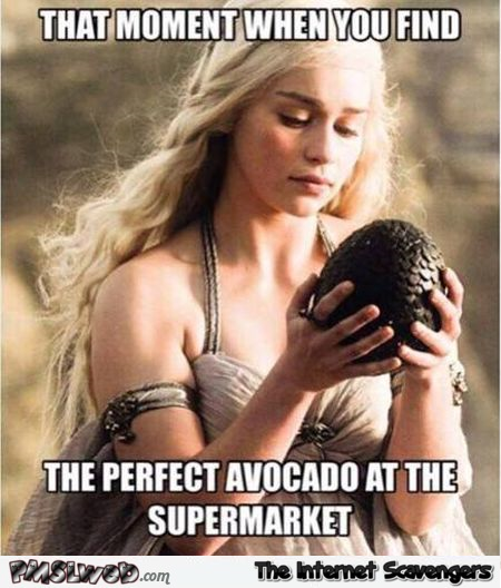 Funny Khaleesi avocado meme at PMSLweb.com