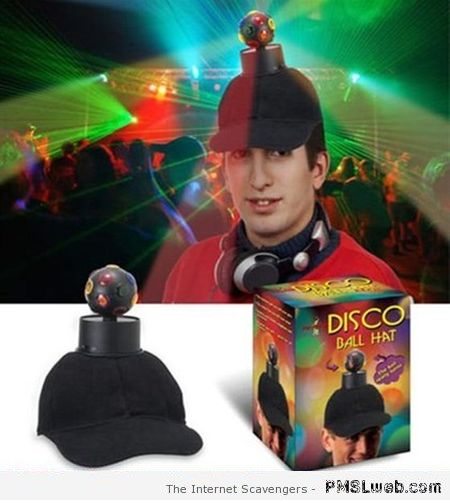 Funny disco ball hat at PMSLweb.com