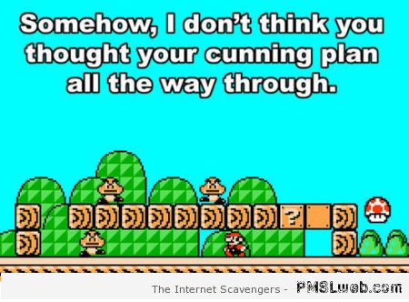 Funny Mario Bros plan meme at PMSLweb.com