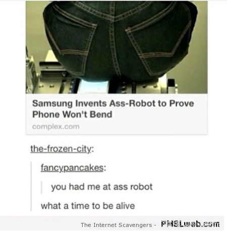 Samsung invents ass-robot humor at PMSLweb.com