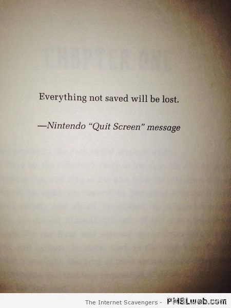 Funny Nintendo book preface at PMSLweb.com