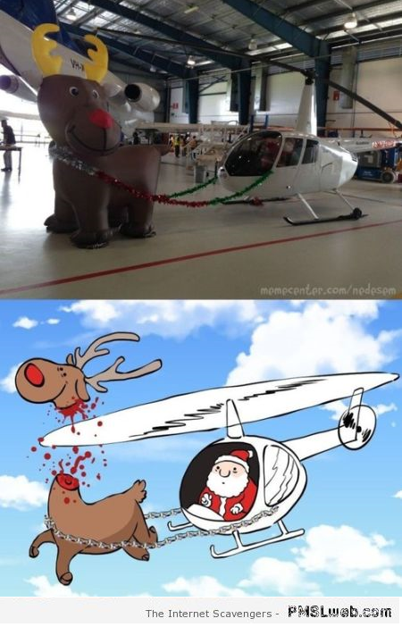 Funny Christmas helicopter fail at PMSLweb.com