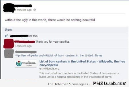 Funny burn on facebook – Monday funny pictures at PMSLweb.com