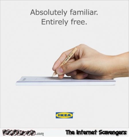 Ikea free pencil humor – Tuesday funnies at PMSLweb.com