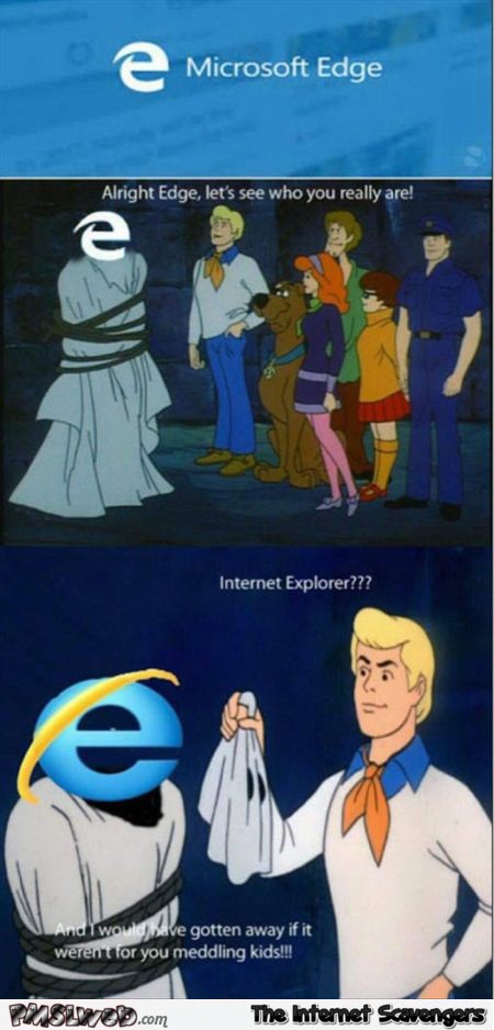 Microsoft edge humor  - Wednesday mischief at PMSLweb.com