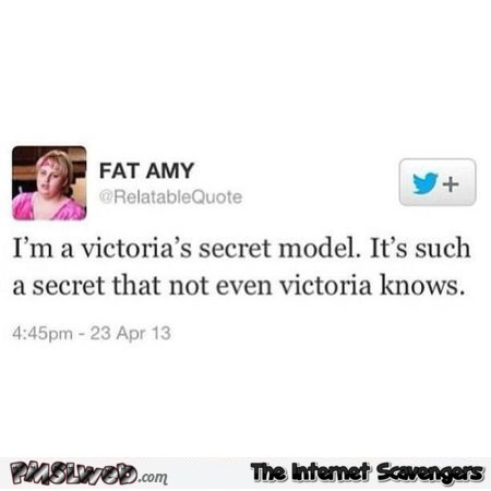 Fat Amy Victoria’s secret tweet at PMSLweb.com
