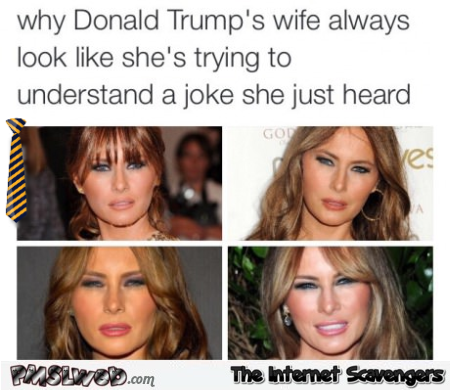 Donald Trump’s wife always looks like humor at PMSLweb.com